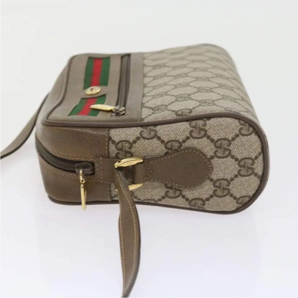 Authentic GUCCI GG Supreme Web Sherry line Bag Beige Red 56 02 087 Auth yk9330 - Picture 4 of 12